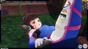 3D HENTAI DVA from Overwatch fucking within the backyard