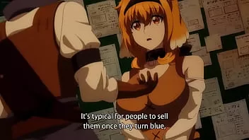 Anime lady with massive tits will get fucked in a dungeon