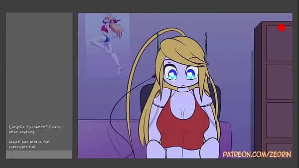 Cute hentai blonde performs with pussy (2D animation)
