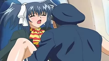 Adorable hentai pupil with glasses takes pleasure in sex