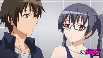 Enfoncer dans une salle de bain publique! hentai