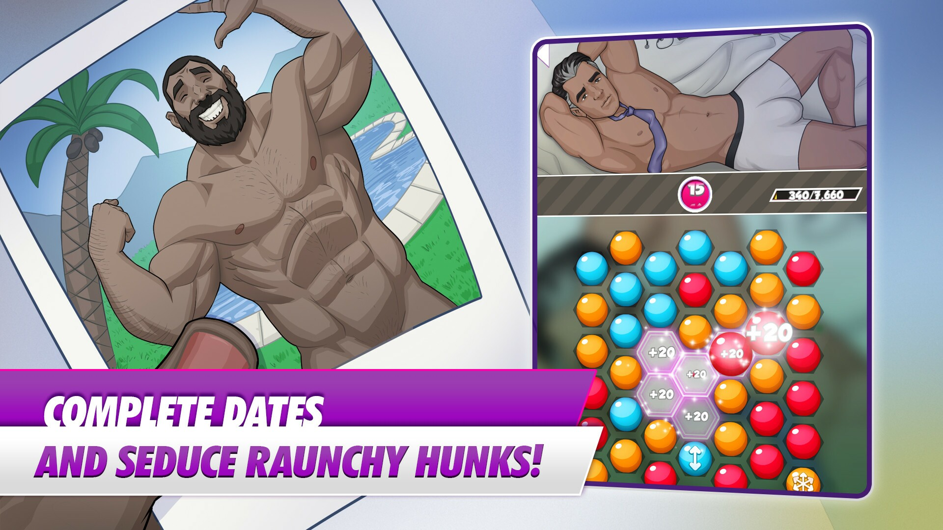 Gay dating sim with puzzles Booty Calls: Men at Work