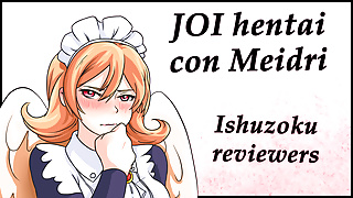 Spanish JOI hentai with Meidri, Ishuzoku Reviewers.