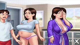 SummertimeSaga – Pregnant caresses her breasts E3 #77