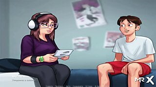 SummertimeSaga – sex with a chubby lady in headphones E4 #95